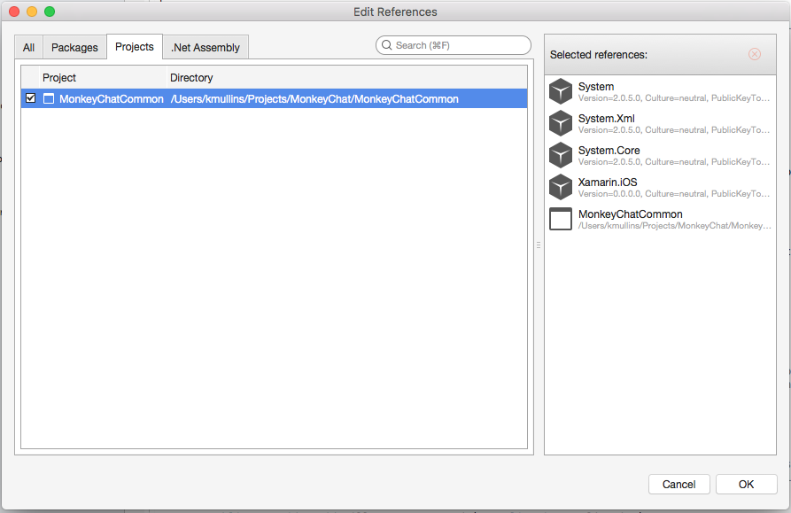 Check the MonkeyChatCommon project