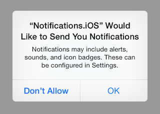 Confirming the ability to send a local notification Confirming the ability to send a local notification