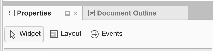 Select the Widget tab