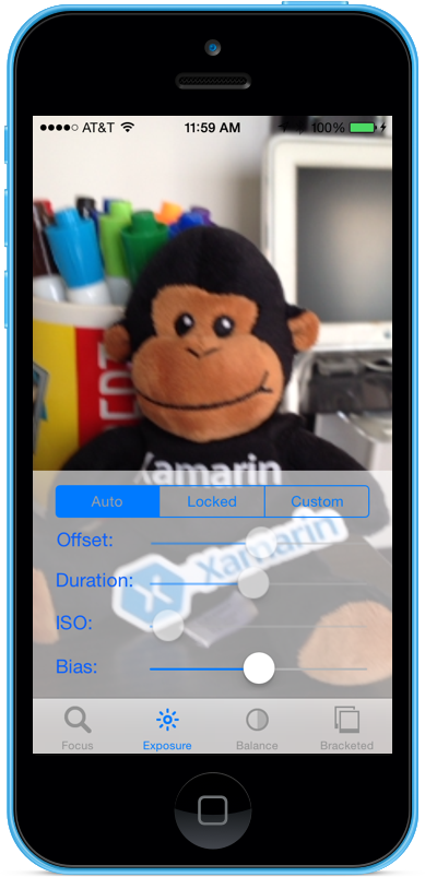 The sliders will move automatically as the camera adjusts exposure
