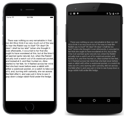 Variable Formatted Label Text Triple screenshot of variable formatted paragraph
