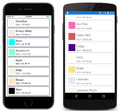 ListView Colors ListView Colors