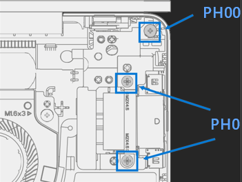 Screenshot that shows removing bracket screws and removing the right bracket from the D-Bucket.