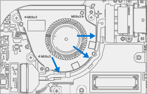 Screenshot that shows placing the Surflink into the D-Bucket and routing its cable.