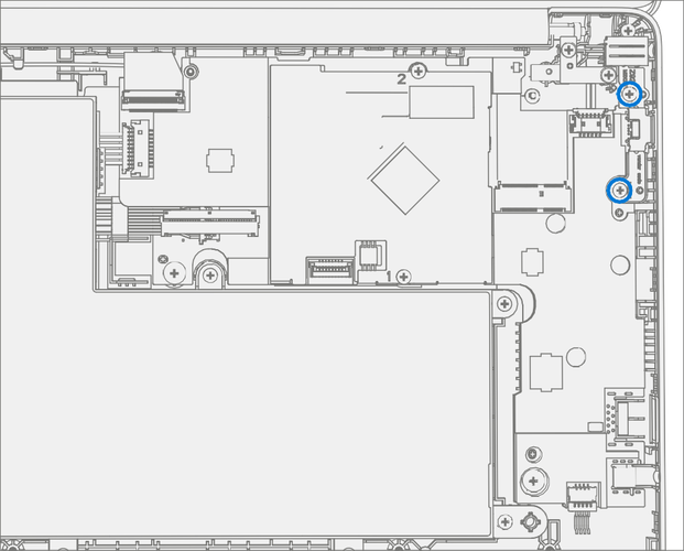 Screenshot that shows the USB bracket reinstalled and fastened over its standoffs.