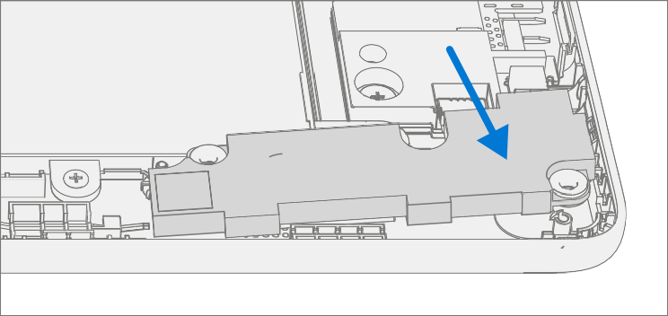 Screenshot that shows seating the right speaker back onto its two D-Bucket posts.