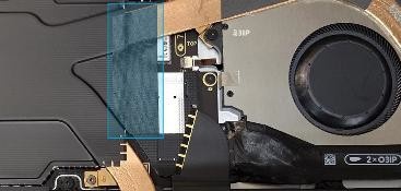 Screenshot that shows device after reassembly with display lowered and shielding tape reapplied (Intel-only edition).