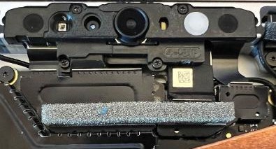 Screenshot that shows second shield installed over camera FPCs with edges flattened.