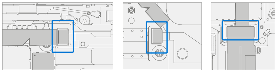 Screenshot that shows three FPCs reconnected at upper right, bottom right, and bottom left.