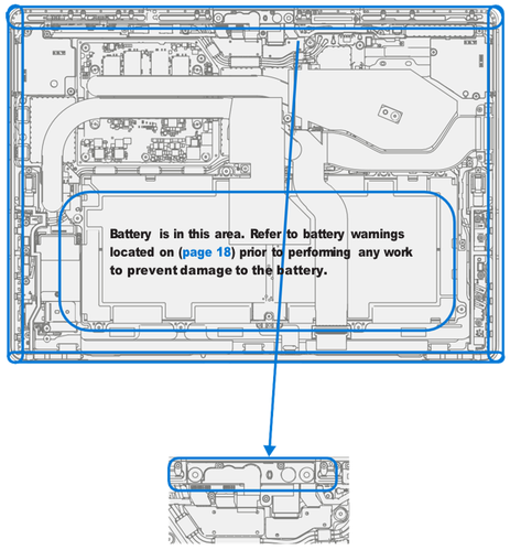Diagram of IPA cleaning residual adhesive and sensor area on chassis perimeter.