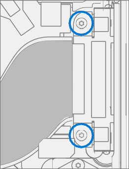 Diagram of Torx-plus driver removing Surflink screws while avoiding magnetized cable.