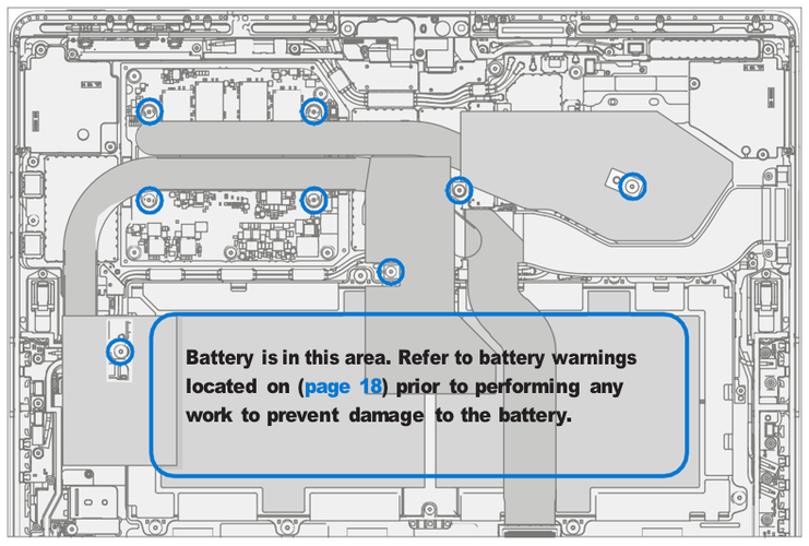 Diagram of eight thermal module screw positions being removed with driver.