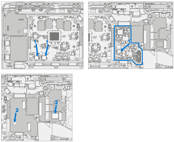 Diagram of thermal putty syringe applying one tick and two tick amounts to marked zones.