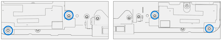Screenshot that shows securing the end cap and WiFi antenna screw locations during installation.