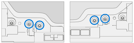 Screenshot that shows positioning cover guide bar screws before installation.