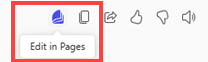 Screenshot of Copilot Edit in Pages button.
