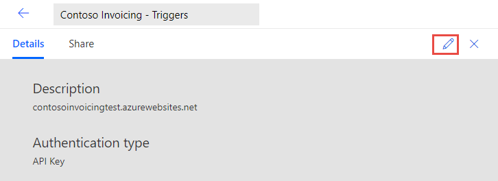 Screenshot of an arrow pointing to the edit connector button.