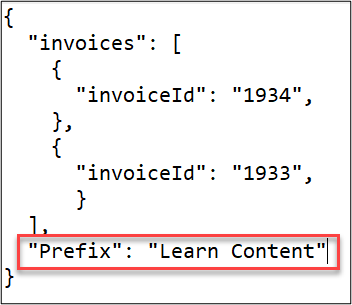 Screenshot showing the results of the set property policy.