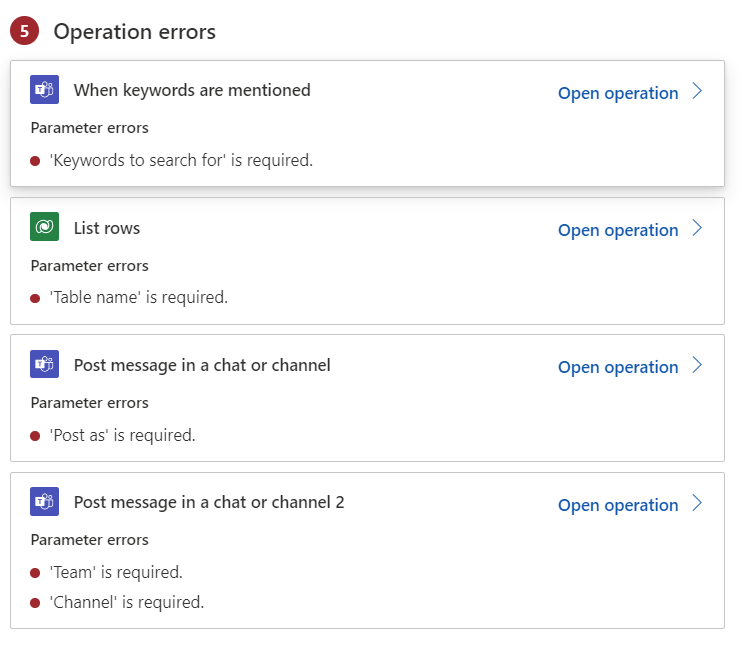 Screenshot showing the flow checker pane.