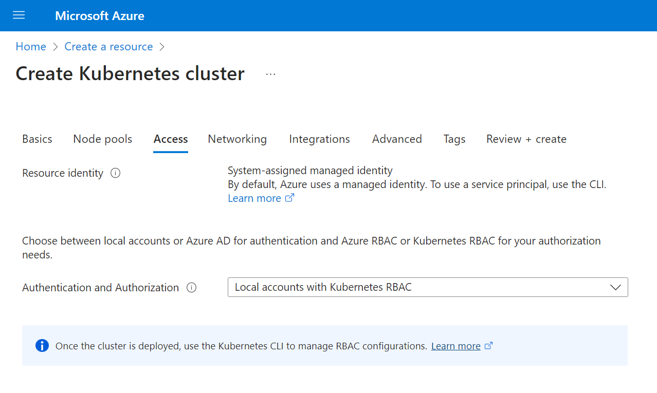 Screenshot of the Networking configuration settings.
