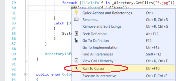 Run to Cursor Run to Cursor