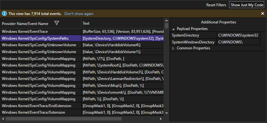 Event Viewer Trace Event Viewer Trace