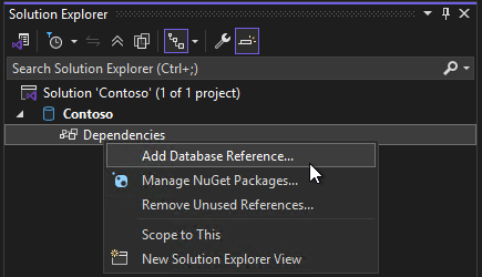 Adding a database reference in SDK-style SQL Server Data Tools
