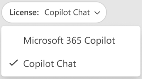 Screenshot that shows the Copilot Chat filter.