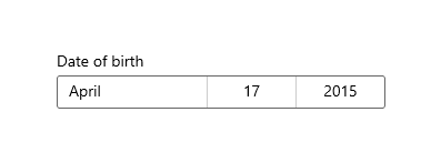Example of date picker