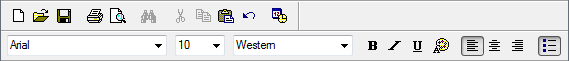 screen shot of toolbar with small, unlabeled icons