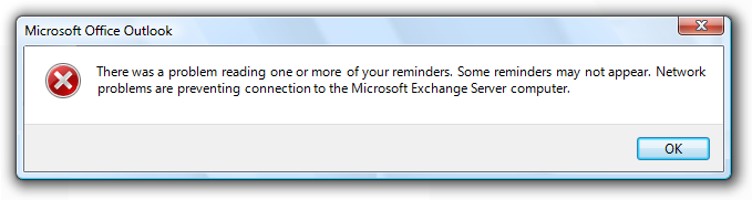 screen shot of message with ok button