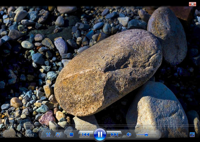 screen shot of media player in full-screen view