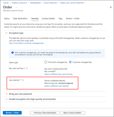 Captura de pantalla de la identidad de usuario 2.