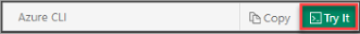 Captura de pantalla en la que se muestra un ejemplo de la opción Pruébelo para Azure Cloud&nbsp;Shell.