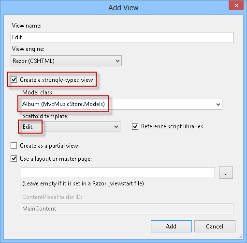 Agregar una vista de edición Agregar una vista de edición