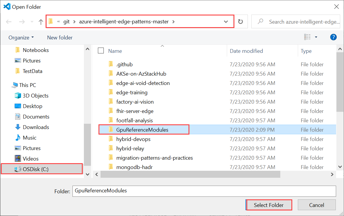 Apertura de GPUReferenceModules en Visual&nbsp;Studio&nbsp;Code