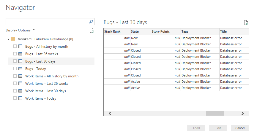 Nuevas vistas predeterminadas
