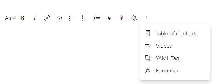 Plantillas de Markdown para fórmulas y vídeos.