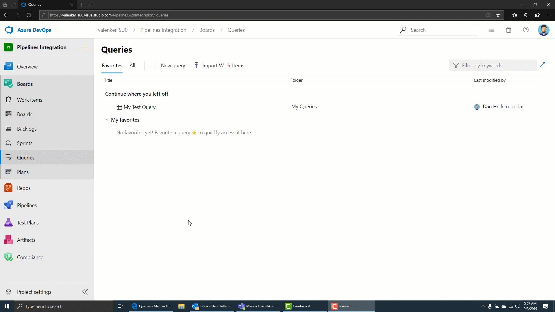 vídeo corto que muestra cómo importar elementos de trabajo desde un archivo CSV.