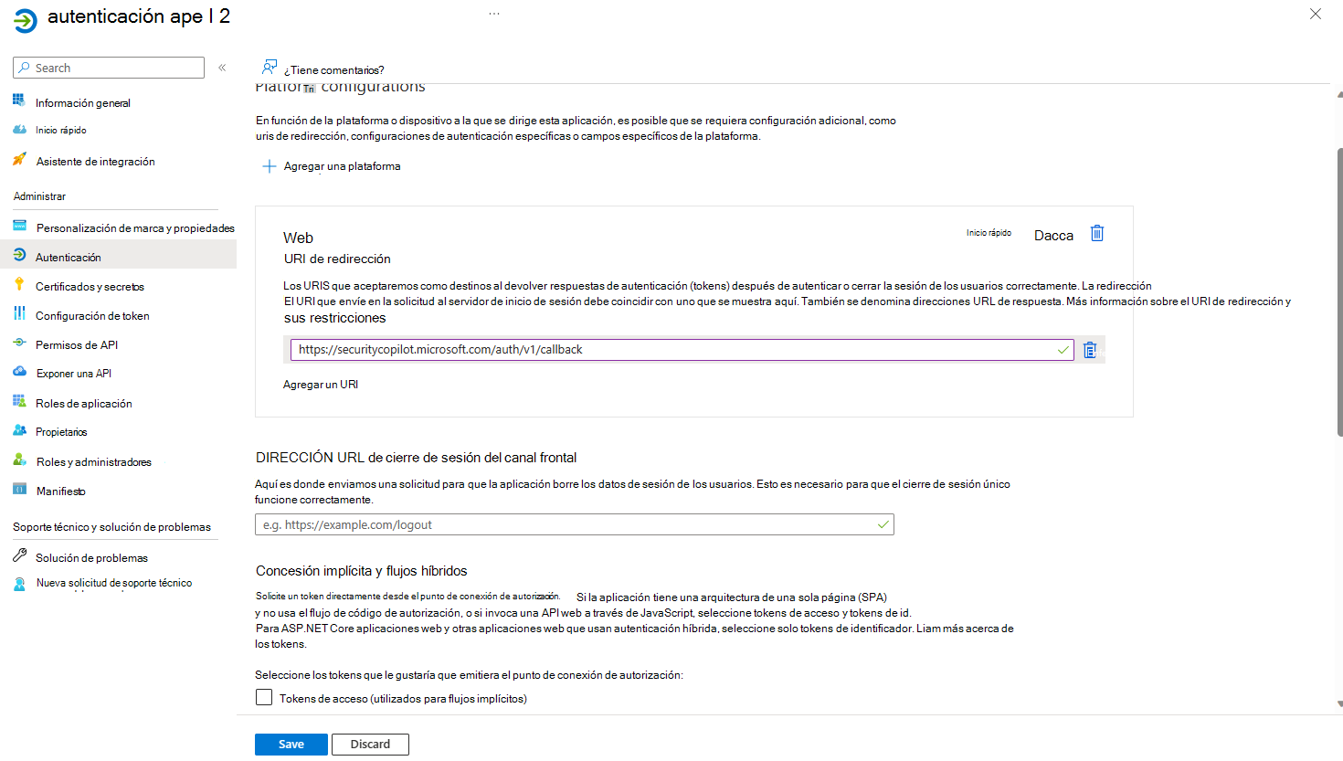 Imagen de la página de autenticación.