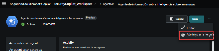Administración de la memoria del agente