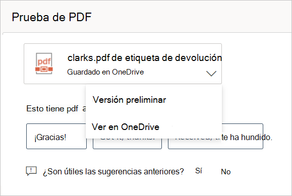 Captura de pantalla de una vista previa de PDF no bloqueada.