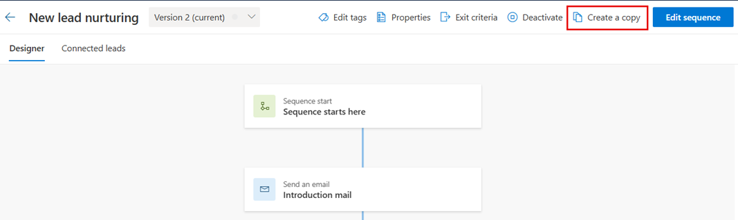 Seleccione Crear una copia.