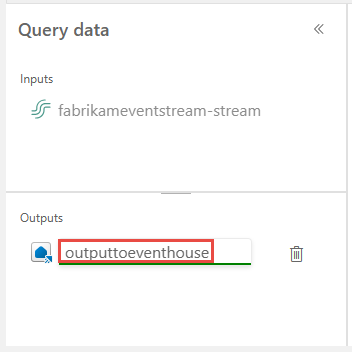 Captura de pantalla que muestra el nombre de una salida.