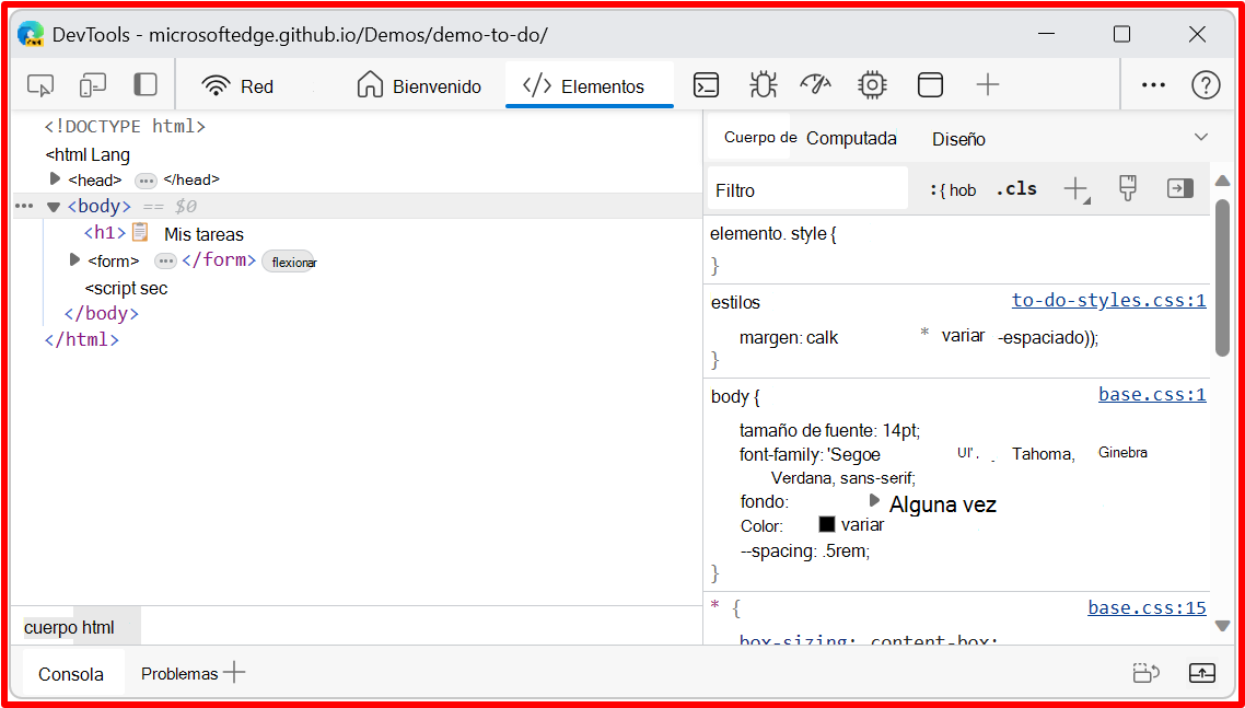 DevTools desacoplado en una ventana independiente