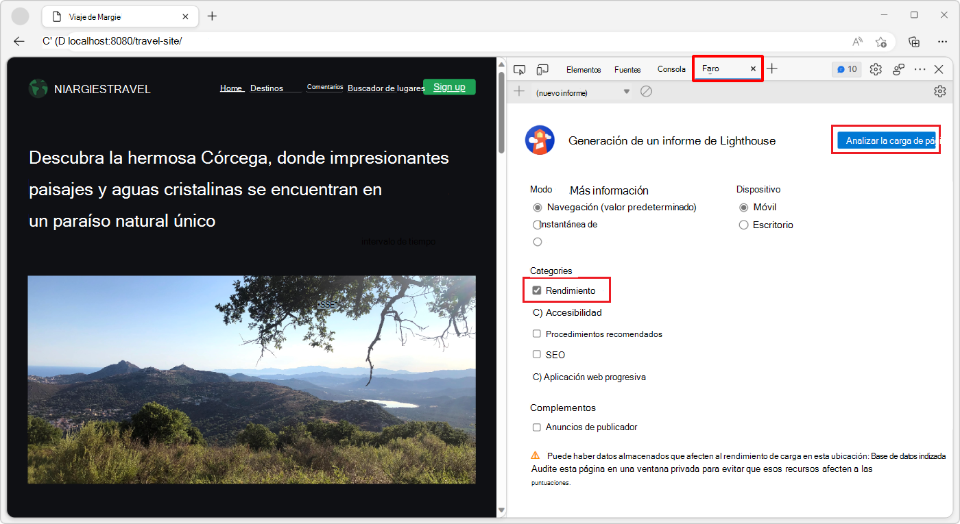 Herramienta Lighthouse