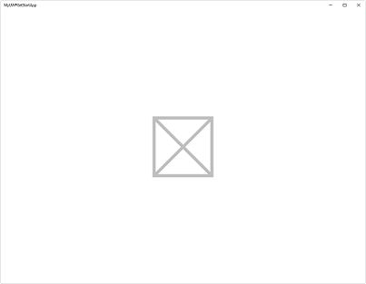 Durante la depuración, aparece brevemente la cuadrícula winUI de WebView2.