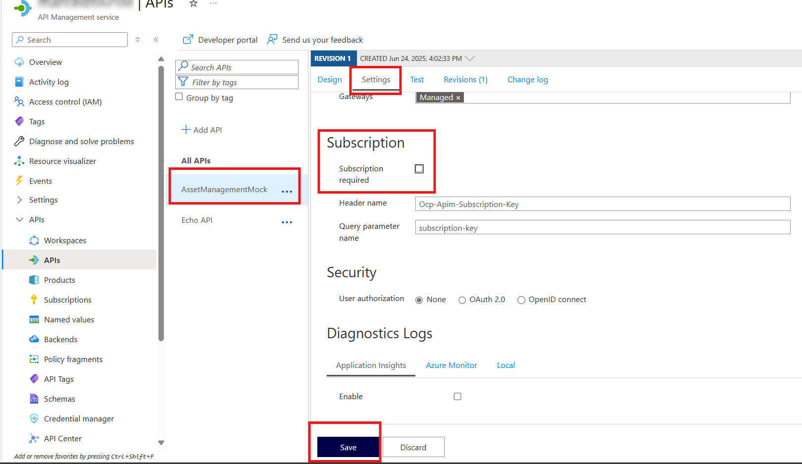 Actualización de la configuración de seguridad