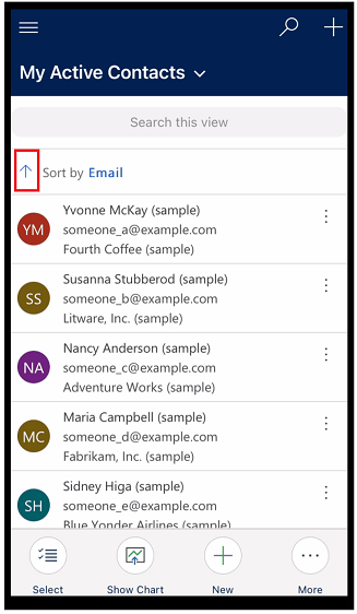 Ordene las filas en orden ascendente o descendente.