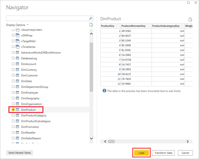 Captura de pantalla del cuadro de diálogo Navegador.